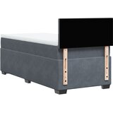Box spring krevet s madracem tamnosivi 90x200 cm baršunasti | shoptok.hr