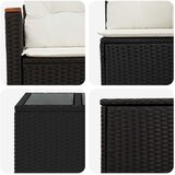  Set sofe 6 kom. Crna i krem-bijela Poli Rattan i čelik | shoptok.hr