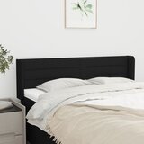 vidaXL Uzglavlje s ušima crni 147x16x78/88 cm od tkanine Cijene