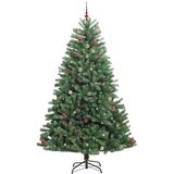 vidaXL Umetno Zložljivo Božično Drevo Zelena 270 cm PVC in kovina | Shoptok.si