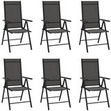 Maison Chic zložljivi vrtni stoli - stol za vrti 6 kosov tekstil črni JS3038, (21875815) | Shoptok.si