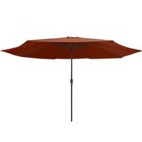  Vrtni suncobran s metalnom šipkom 400 cm boja cigle | shoptok.hr