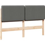  Tapecirani uzglavlje s uzglavljem Smeđa i svijetlosiva 160 cm | shoptok.hr