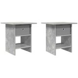  Noćni ormarić s ladicama 2 pcs Betonski sivi 41 x 40 x 45 cm | shoptok.hr