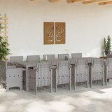  Vrtni set za objed 13 kom. Svjetlosiva Poli ratan | shoptok.hr