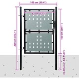 Crna jednokrilna ogradna vrata 100x150 cm | shoptok.hr