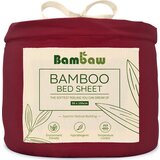 Bambaw rjuha iz bambusa 90 x 190 cm - burgundy Cene