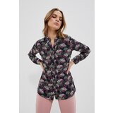 Moodo Patterned viscose shirt - black | shoptok.hr