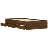  Okvir kreveta s ladicama oja smeđeg hrasta 75x190 cm drveni | shoptok.hr