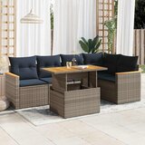 vidaXL 6-dijelni set vrtnih sofa od poliratana s jastucima sivi | shoptok.hr