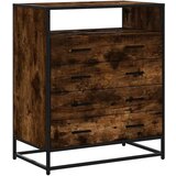 vidaXL Ormar s ladicama dimljeni hrast 70x41x83,5 cm konstruirano drvo | shoptok.hr