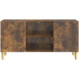 TV omarica Dimljen hrast 102 x 34,5 x 50 cm Inženirski les, (5000238904) | Shoptok.si
