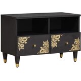 TV ormar s ladicama Crna 70 x 33 x 46 cm Čvrsto drvo manga | shoptok.hr