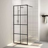 Pregrada za tuširanje s prozirnim staklom ESG 80 x 195 cm crna | shoptok.hr
