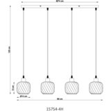 Globo viseča svetilka xia 89/14/120 cm E27 | Shoptok.si