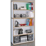 MID.YOU Pisarniški Regal Salia B100, Bela, Barva Hrasta | Shoptok.si