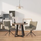 Maison Chic Vrtljiv Jedilni stoli - Vzorci stoli 2 kosa svetlo siv žamet A1647, (22031098) | Shoptok.si