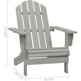  Vrtni stol Adirondack z mizo trden les jelke siv, (20704514) | Shoptok.si