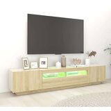 vidaXL TV ormarić s LED svjetlima boja hrasta sonome 200 x 35 x 40 cm | shoptok.hr