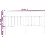  Metalno uzglavlje crno 193 cm | shoptok.hr