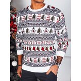 DStreet Sweter męski świąteczny biały Cene