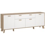 Tvilum Bela/v naravni barvi komoda v hrastovem dekorju 196x73x39 cm Ikast – | Shoptok.si