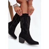 VINCEZA Women's Cowboy Boots Heeled Insulated Cene