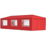 Šator za zabave 900 x 300 x 255 cm Crvena PE i čelik | shoptok.hr