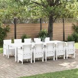  Vrtni set za objed 11 pcs Bijelo Ratan i Čelik | shoptok.hr