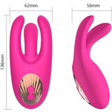 Mrow brezžični vibrator za klitoris s tremi zobci (roza) | Shoptok.si