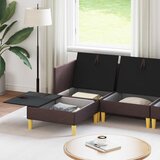  Set namještaja za dnevni boravak 5 pcs Tamno smeđa Tkanina | shoptok.hr
