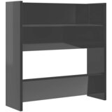  Zidni ormarići za cipele 2 kom sjajni sivi 60x18x60 cm drveni | shoptok.hr