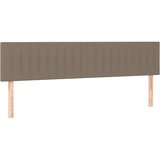  Krevet box spring s madracem LED smeđesivi 180x200 cm tkanina | shoptok.hr