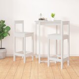  Barske stolice 2 kom bijele 40x41,5x112 cm od masivne borovine | shoptok.hr