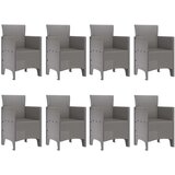  9-dijelni set za obedovanje u vrtu sivi poli ratan | shoptok.hr