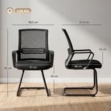  Set od 2 ergonomske uredske stolice bez kotačića crne | shoptok.hr
