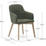 Kave Home Temno zelen jedilni stol Nelida – | Shoptok.si