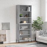 The Living Store Visoka komoda siva sonoma 69,5x32,5x180 cm inženirski les - Visoka Omarica, (21837230) | Shoptok.si
