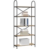 vidaXL Knjižna polica artisan hrast 80 x 30 x 183 cm Konstruiran les | Shoptok.si