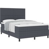  Kovinski okvir s vzmetnico Temno siva 160x200 cm Žametna tkanina, (22081637) | Shoptok.si