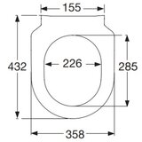 Villeroy Boch 9M87S101 Avento tanka WC deska s počasnim zapiranjem "Soft Close" in "QuickRelease" | Shoptok.si