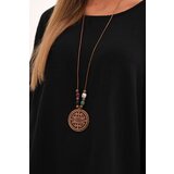 Kesi Włoski Women's set made of viscose, blouse with a necklace and trousers black | shoptok.hr