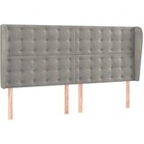 Maison Chic vzglavna omarica - nočna omarica - posteljna omarica z ušesi svetlo sivo 163x23x118/128 cm žamet, (21708811) | Shoptok.si