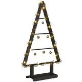 vidaXL Metalna božićna jelka s stalakom Crna 60 cm Čelik | shoptok.hr