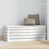  Kutija za pohranu bijela 89 x 36,5 x 33 cm od masivne borovine | shoptok.hr