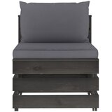  Modularna srednja sofa s jastucima od sivo impregniranog drva | shoptok.hr