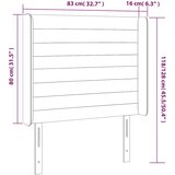  LED uzglavlje tamnozeleno 83x16x118/128 cm baršunasto | shoptok.hr