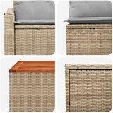  Set sofe 6 kom. Bež i svijetlo siva Poli Rattan i čelik | shoptok.hr