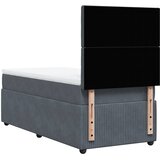 Box spring krevet s madracem tamnosivi 80 x 200 cm baršunasti | shoptok.hr