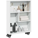 vidaXL Uska kolica za pohranu bijela 48x13x68 cm od konstruiranog drva Cijene